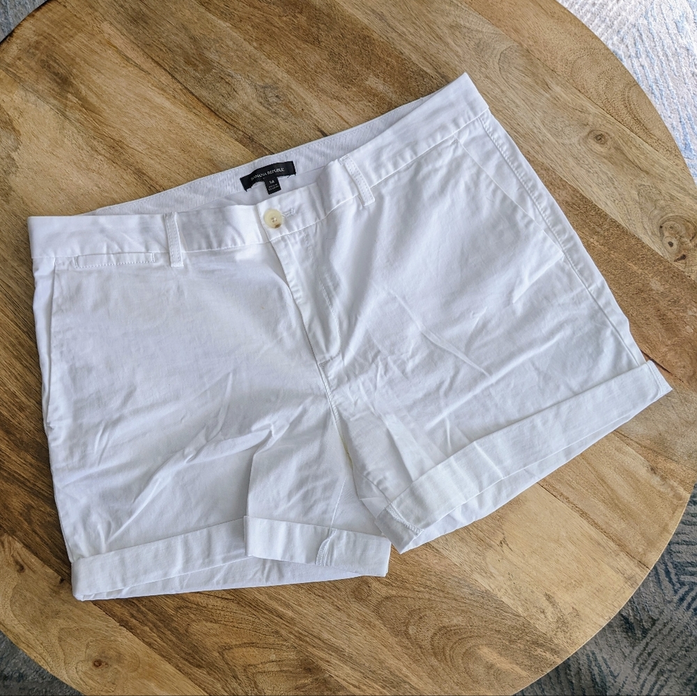 Banana Republic White Chino Shorts